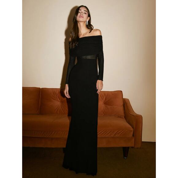Commense Off-Shoulder Mesh Maxi Dress – NWT – Size Small - Picture 1 of 5